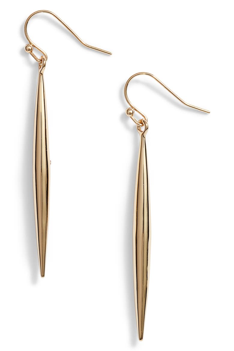Spear Drop Earrings, Main, color, GOLD