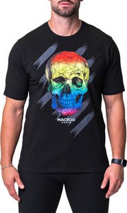 Maceoo Skull Graphic T-Shirt