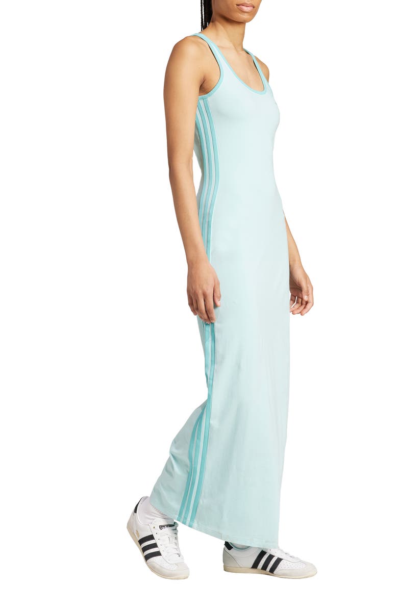 adidas Originals Adicolor 3-Stripes Maxi Dress, Alternate, color, Semi Flash Aqua