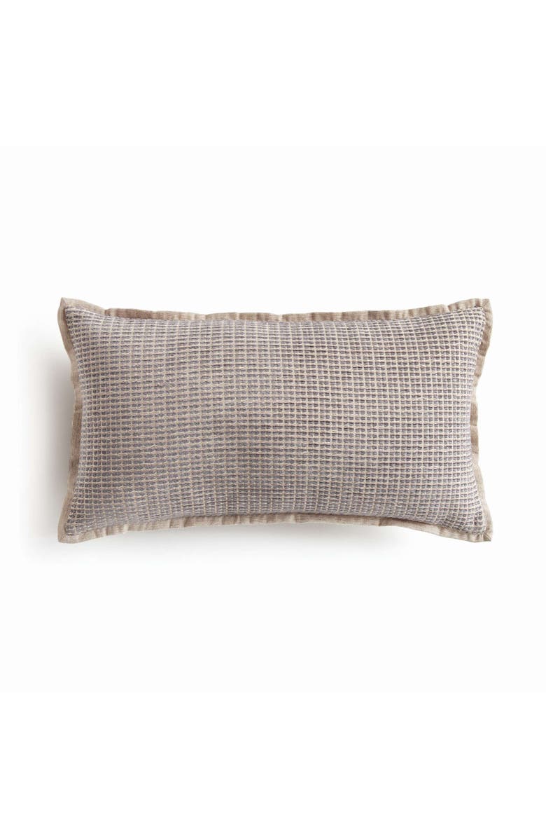 Napa Home & Garden Sasha Jacquard Handwoven Indoor/Outdoor Lumbar Pillow 12" x 22", Main, color, Gray