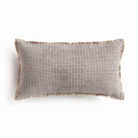 Sasha Jacquard Handwoven Indoor/Outdoor Lumbar Pillow 12" x 22"