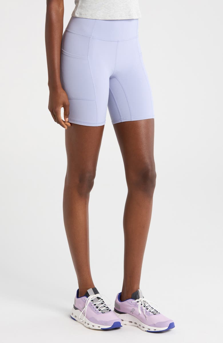 FP Movement by Free People FP Movement Never Better Pocket Bike Shorts, Alternate, color, Platinum