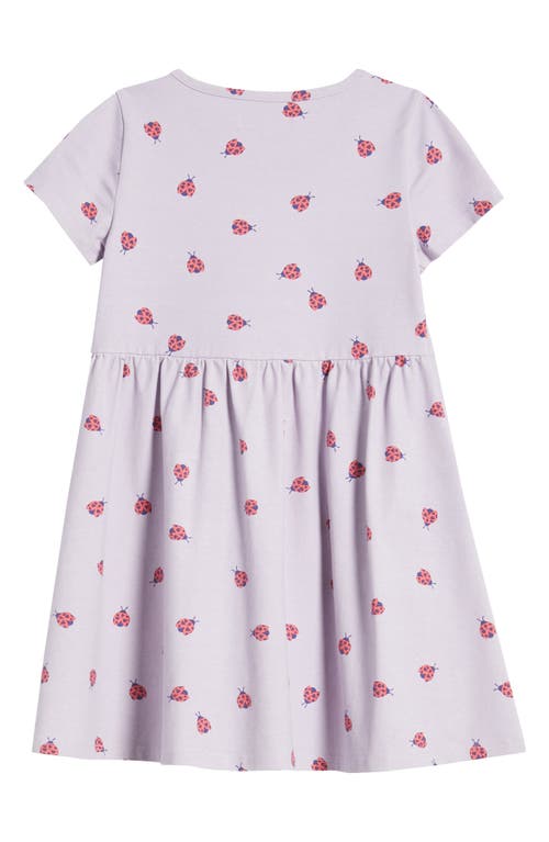 Shop Tucker + Tate Kids' Printed Stretch Cotton Blend T-shirt Dress In Purple Petal Ladybug Love