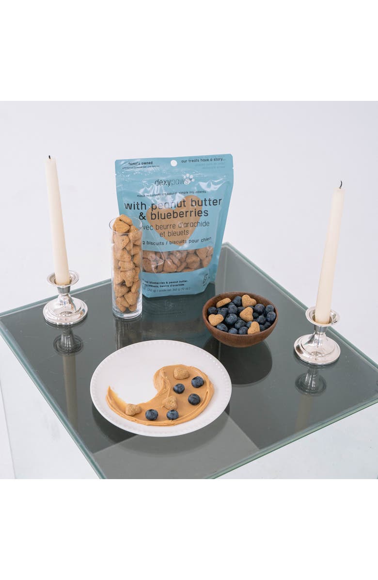 Dexypaws Peanut Butter & Blueberry Dog Biscuits 12oz, Alternate, color,