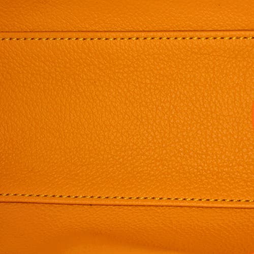 Pre-owned Goyard Goyard Saigon Top Handle Bag Coated Canvas With Leather Mini In Orange
