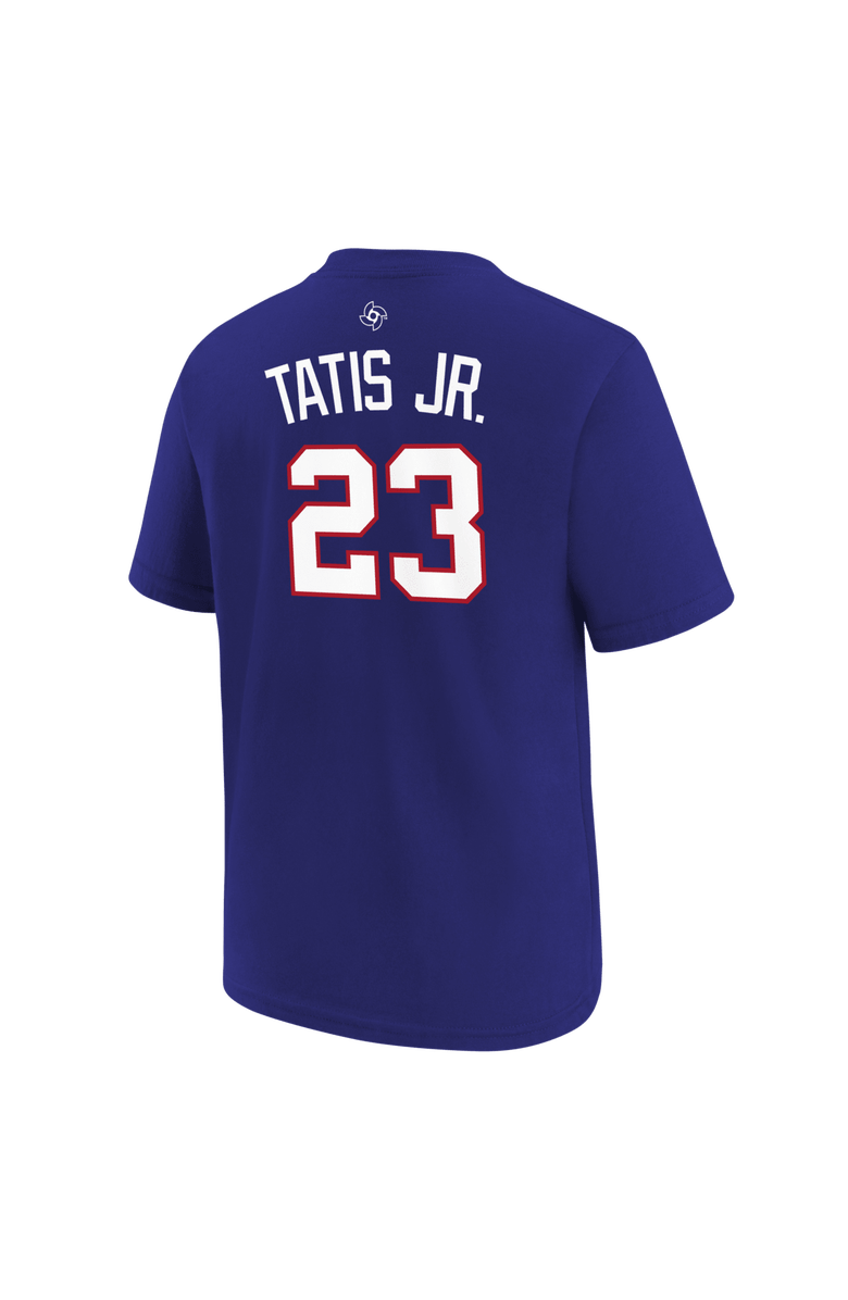 Nike Youth Nike Fernando Tatis Jr. Blue Dominican Republic Baseball 2026 World Baseball Classic Name & Number T-Shirt, Alternate, color,