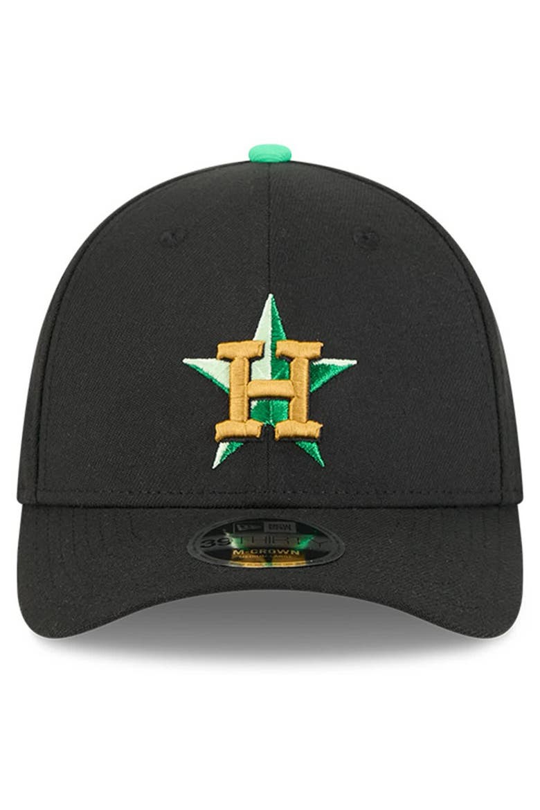 Men's New Era  Black Houston Astros 2026 St. Patrick's Day 39THIRTY Flex Hat, Alternate, color, Black