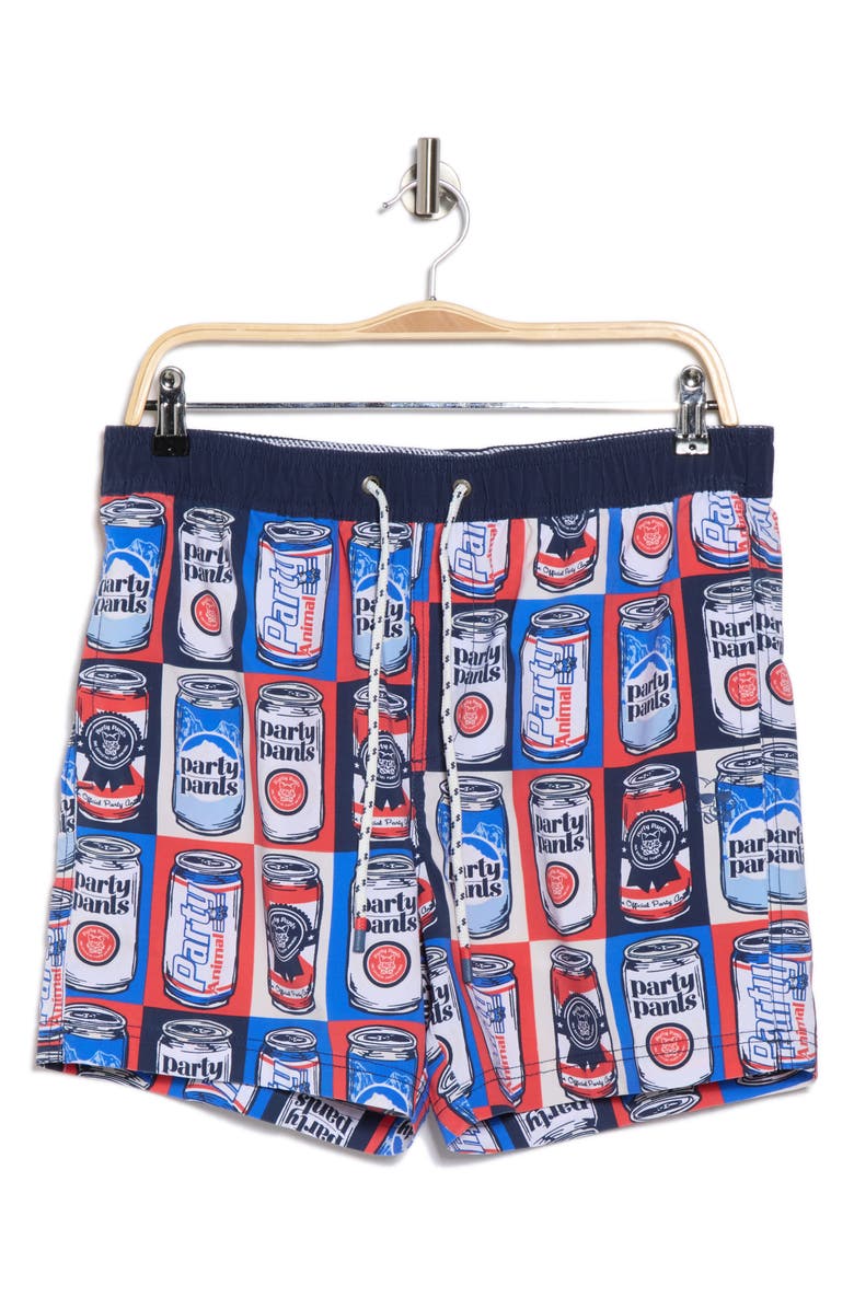 Party Pants Chug Club Swim Trunks, Alternate, color, Navy Blue