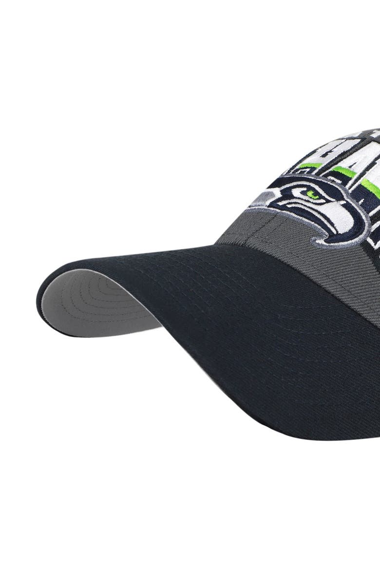 Men's '47 Charcoal Seattle Seahawks Split Block MVP Adjustable Hat, Alternate, color, Charcoal