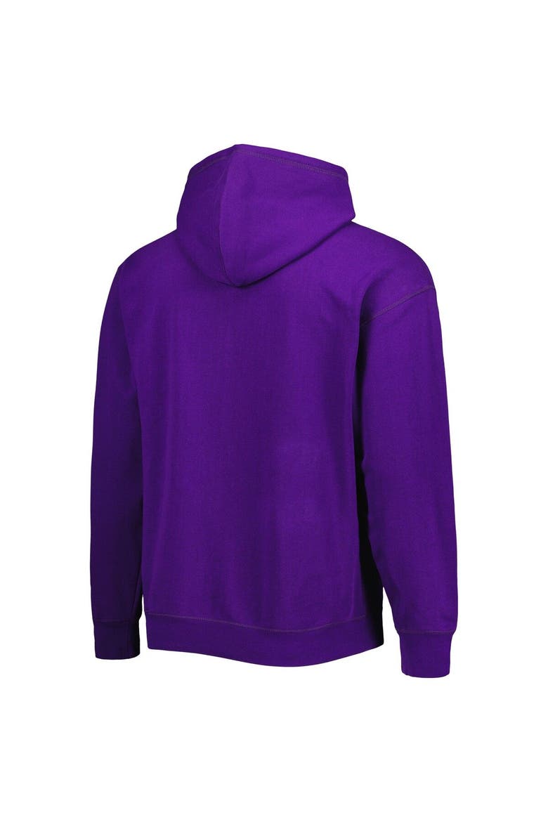 Men's Tommy Jeans Purple Los Angeles Lakers Bernard Half-Zip Hoodie, Alternate, color, Purple