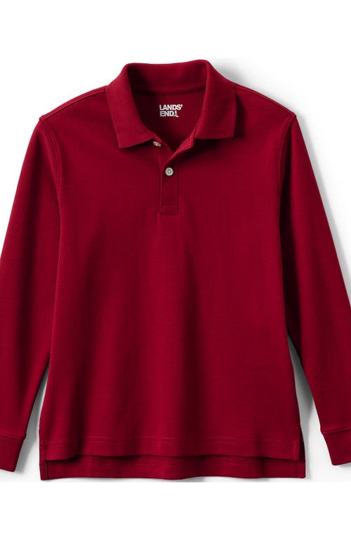 LANDS' END LANDS' END SCHOOL UNIFORM KIDS LONG SLEEVE INTERLOCK POLO SHIRT 