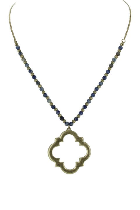 Regan Beaded Pendant Necklace