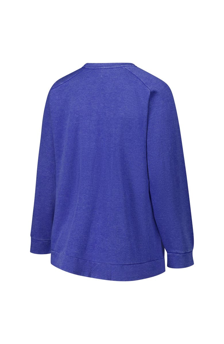 PROFILE Women's Fanatics Royal Buffalo Bills Acid Wash Raglan Pullover Sweatshirt, Alternate, color, Royal