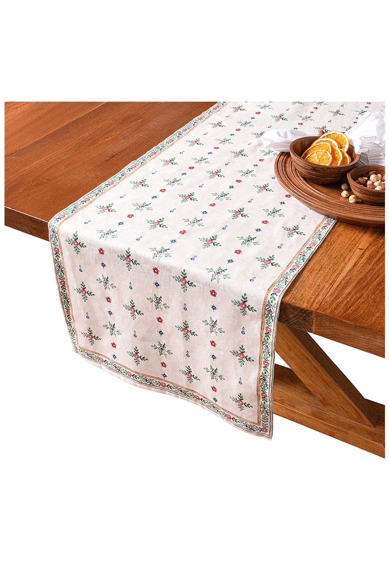 Heidi Linen Table Runner, Alternate, color, WHITE MULTI