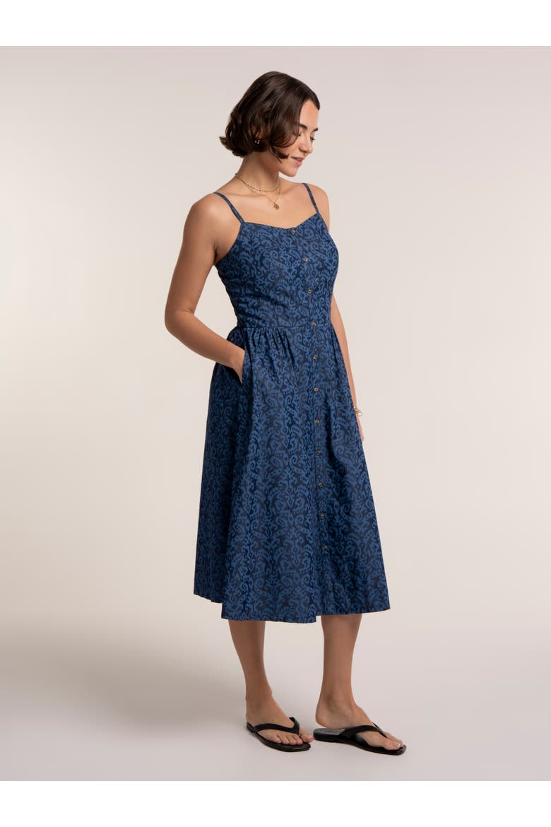 Mari Midi Dress, Alternate, color, Blue