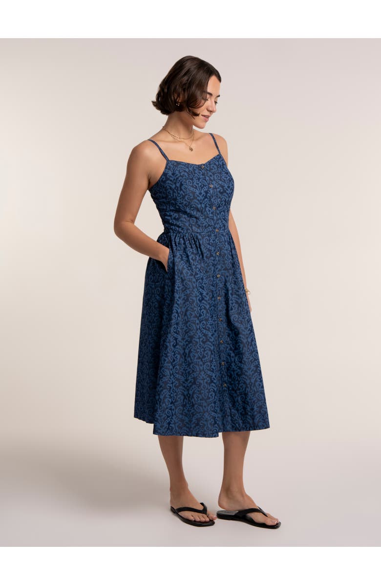 Brakeburn Mari Midi Dress, Alternate, color, Blue