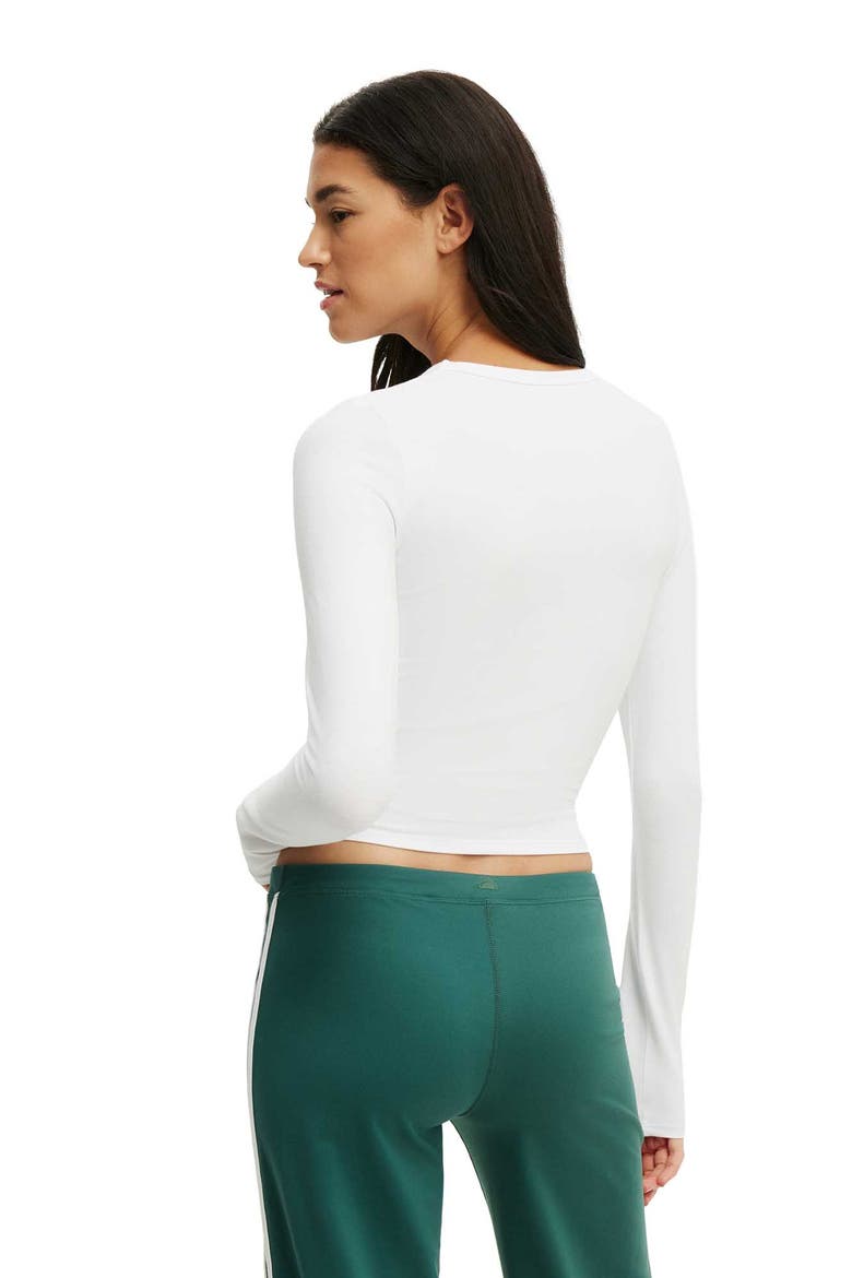 Women's Active Keyhole Long Sleeve, Alternate, color, White