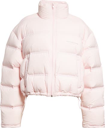 ★CODEGRAPHY★(W) WAVE LOGO HYPE GLOSSY CROPPED PUFFER★ Alexander Wang Reflective Logo Crop Down Puffer Coat | Nordstrom