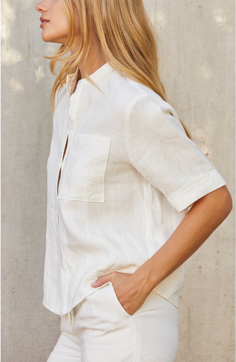 CRESCENT Line Short Sleeve Button-Up Shirt, Alternate, color,