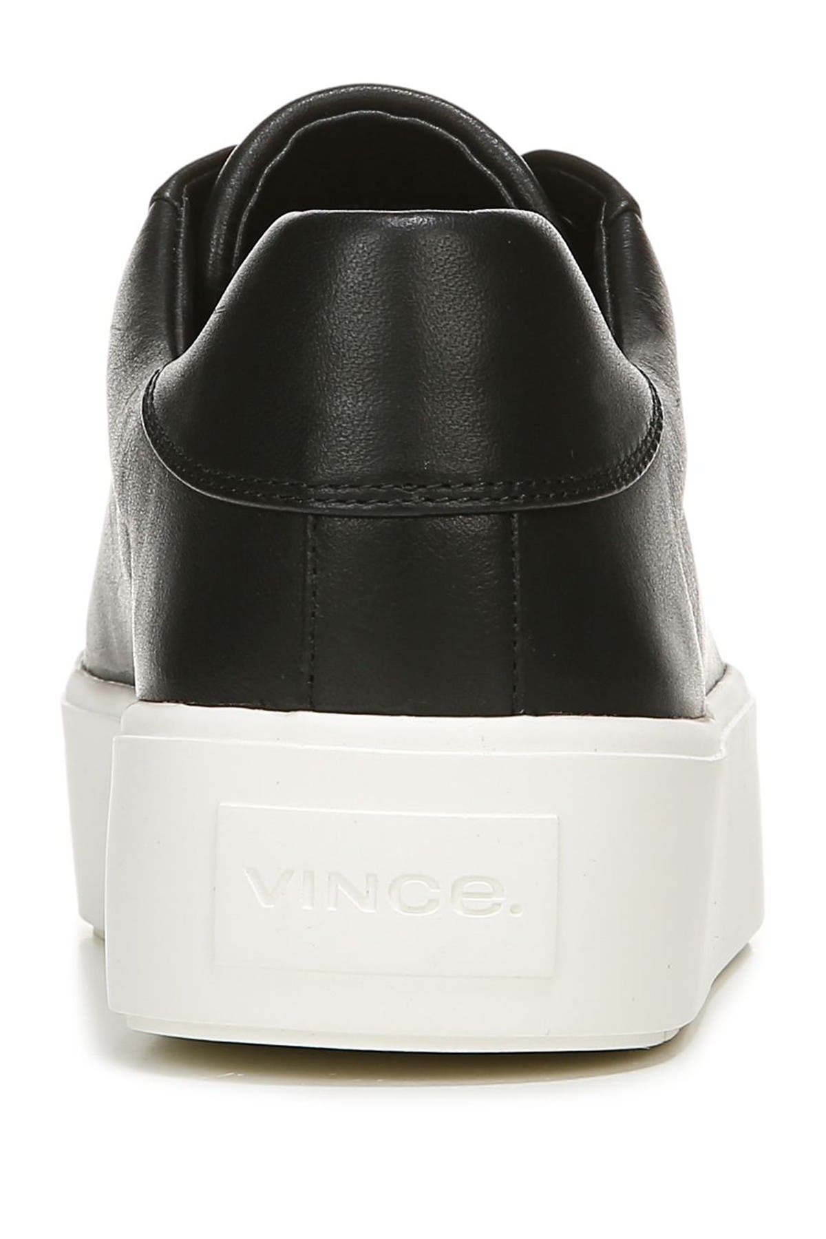 Vince Benfield Leather Platform Sneaker, Alternate, color, Black