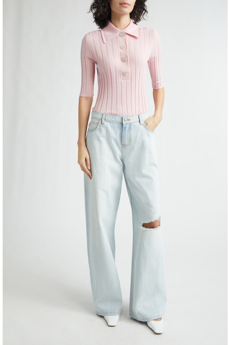 Uptown Ripped Straight Leg Jeans, Alternate, color, DUSTY BLUE