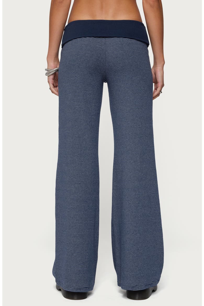 Amarna Stripe Foldover Pants, Alternate, color, NAVY-AND-WHITE