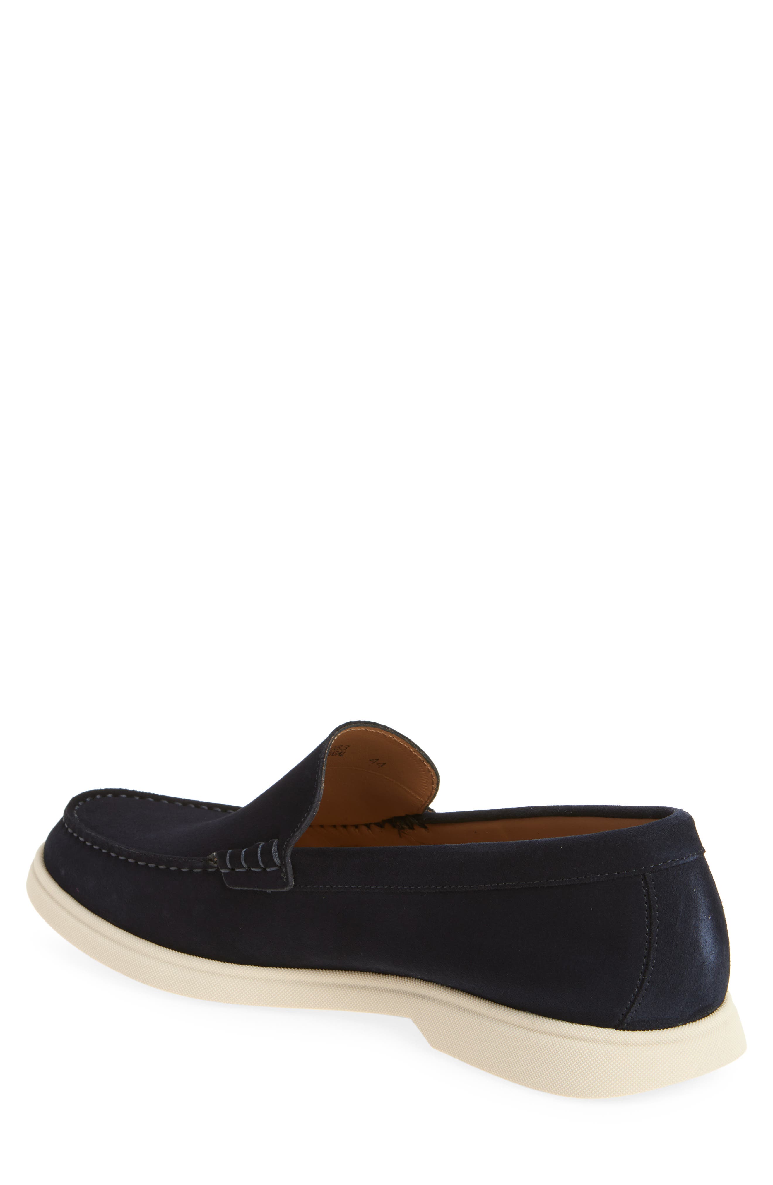 BOSS Sienne Moc Toe Loafer, Alternate, color, Dark Blue
