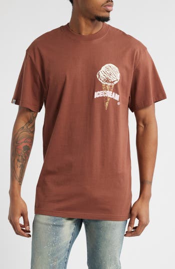 Icecream Out Of This World Graphic T-shirt In Brown