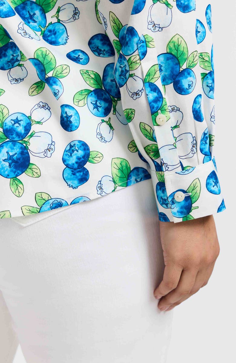 Foxcroft Hampton Print Non-Iron Button-Up Shirt, Alternate, color, 