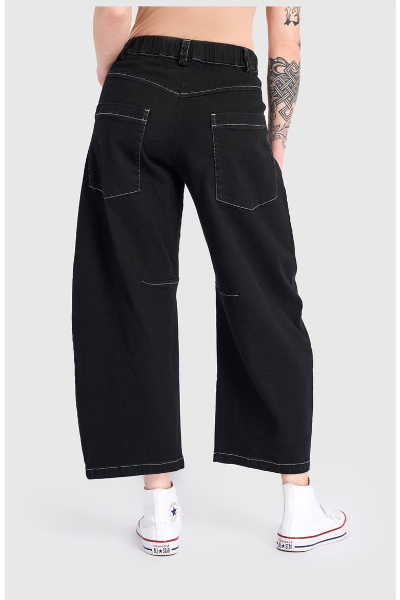 Go-To Barrel Pants, Alternate, color, Black