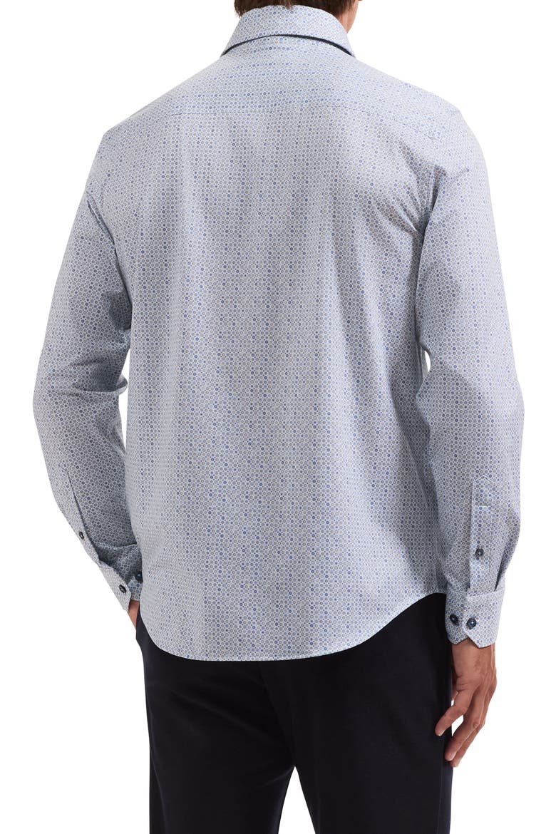 Devon OoohCotton® Print Button-Up Shirt, Alternate, color, AIR BLUE