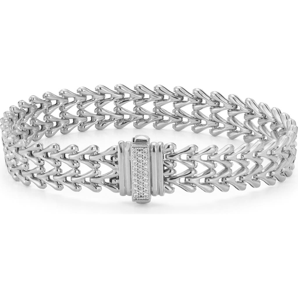 Sphera Milano Double Row Weaved Bracelet In Silver