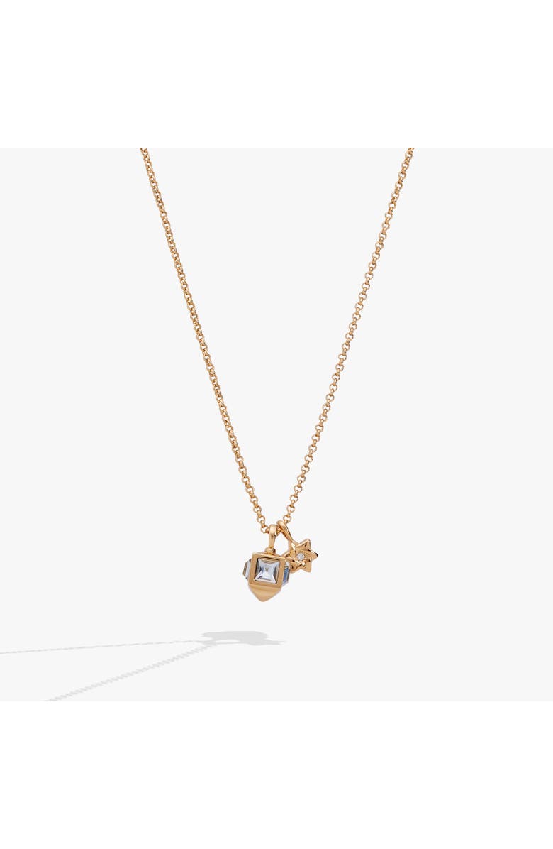 Alex and Ani Hanukkah Duo Charm Necklace, Main, color, Gold