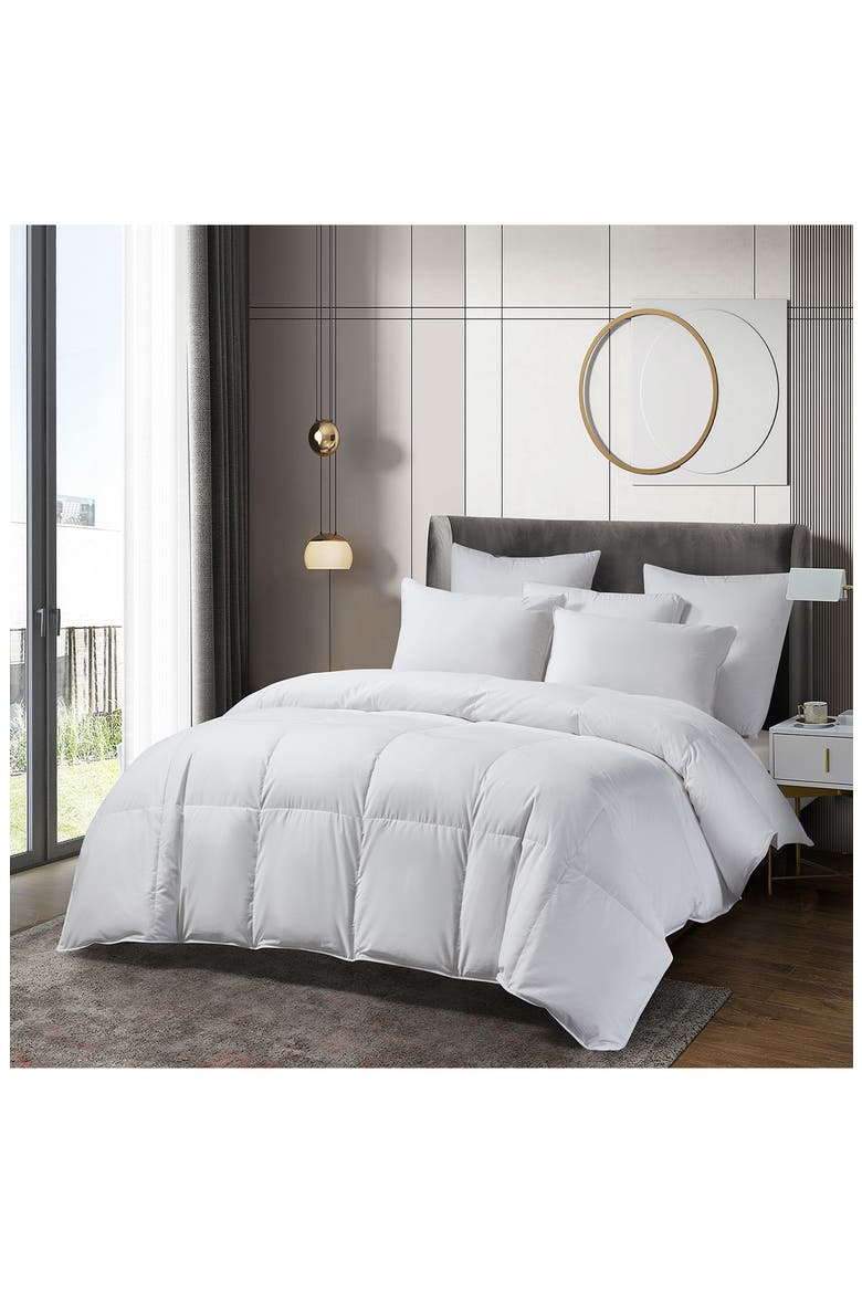 Beautyrest 300 Thread Count European All-Seasons Comforter, Main, color, WHITE