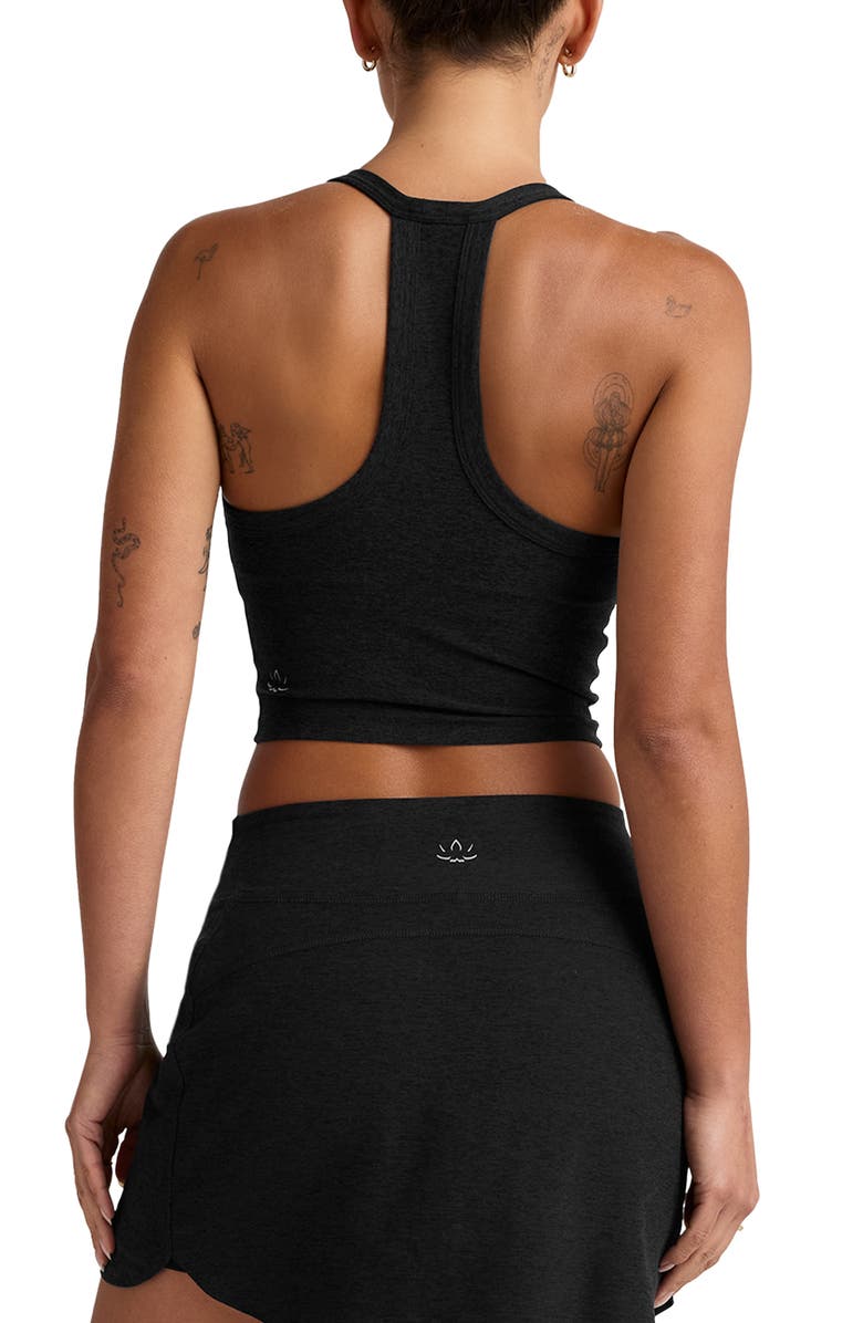 Beyond Yoga Space Dye On the Up Crop Tank, Alternate, color, Darkest Night