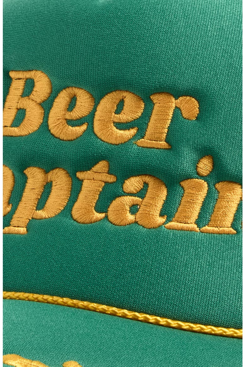 Beer Captain Snapback Truckert Hat, Alternate, color, KELLY/ GOLD