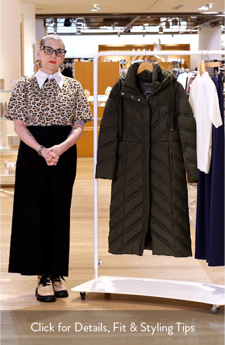 Longline Hooded Puffer Jacket, sales video thumbnail