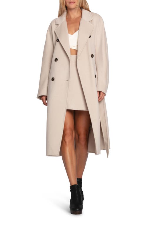 Belle & Bloom Real Love Double Breasted Maxi Coat In Gray