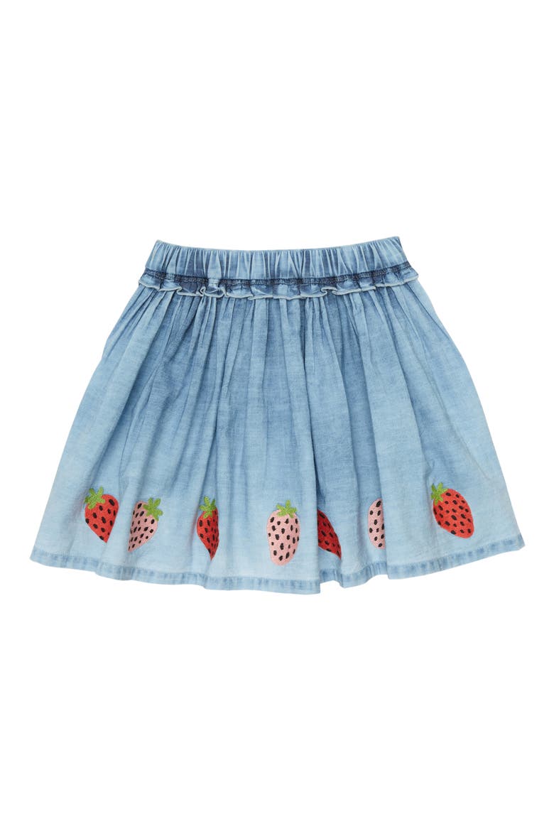Kids' Swing Skirt, Main, color, BLUE OCEAN WASH STRAWBERRY