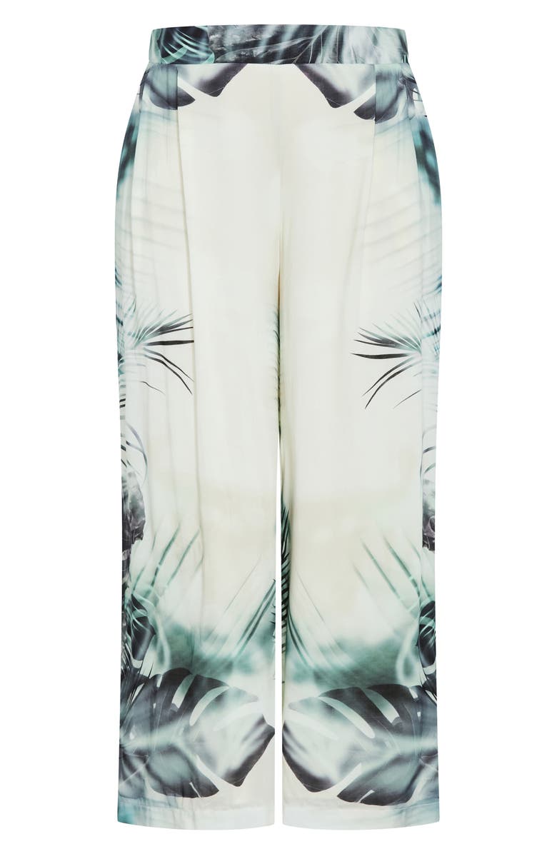 City Chic Piper Wide Leg Pants, Alternate, color, Shadow Palm