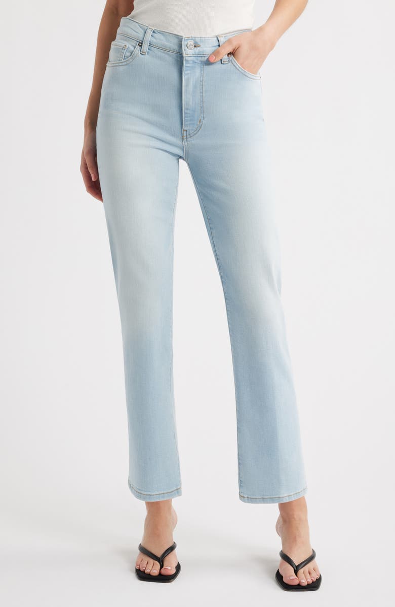 FRAME Le Sleek High Waist Ankle Straight Leg Jeans, Main, color, Float