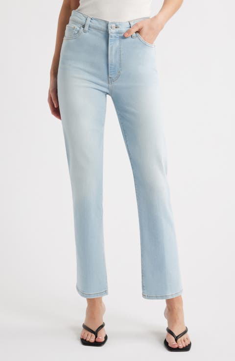 Le Sleek High Waist Ankle Straight Leg Jeans