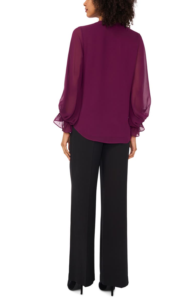 Vince Camuto Long Sleeve Chiffon Top, Alternate, color,