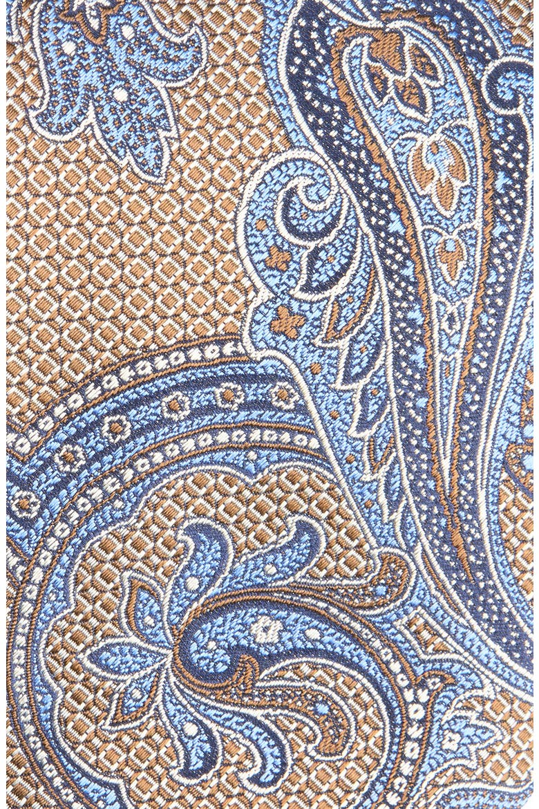 Paisley Jacquard Silk Tie, Alternate, color, CHOCOLATE