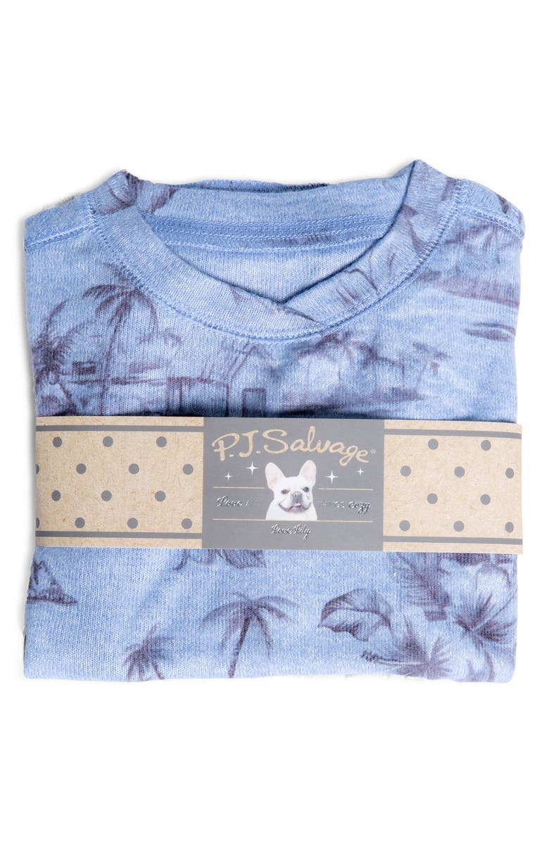 PJ Salvage Kids' Island Print Fitted Two-Piece Pajamas, Alternate, color, 