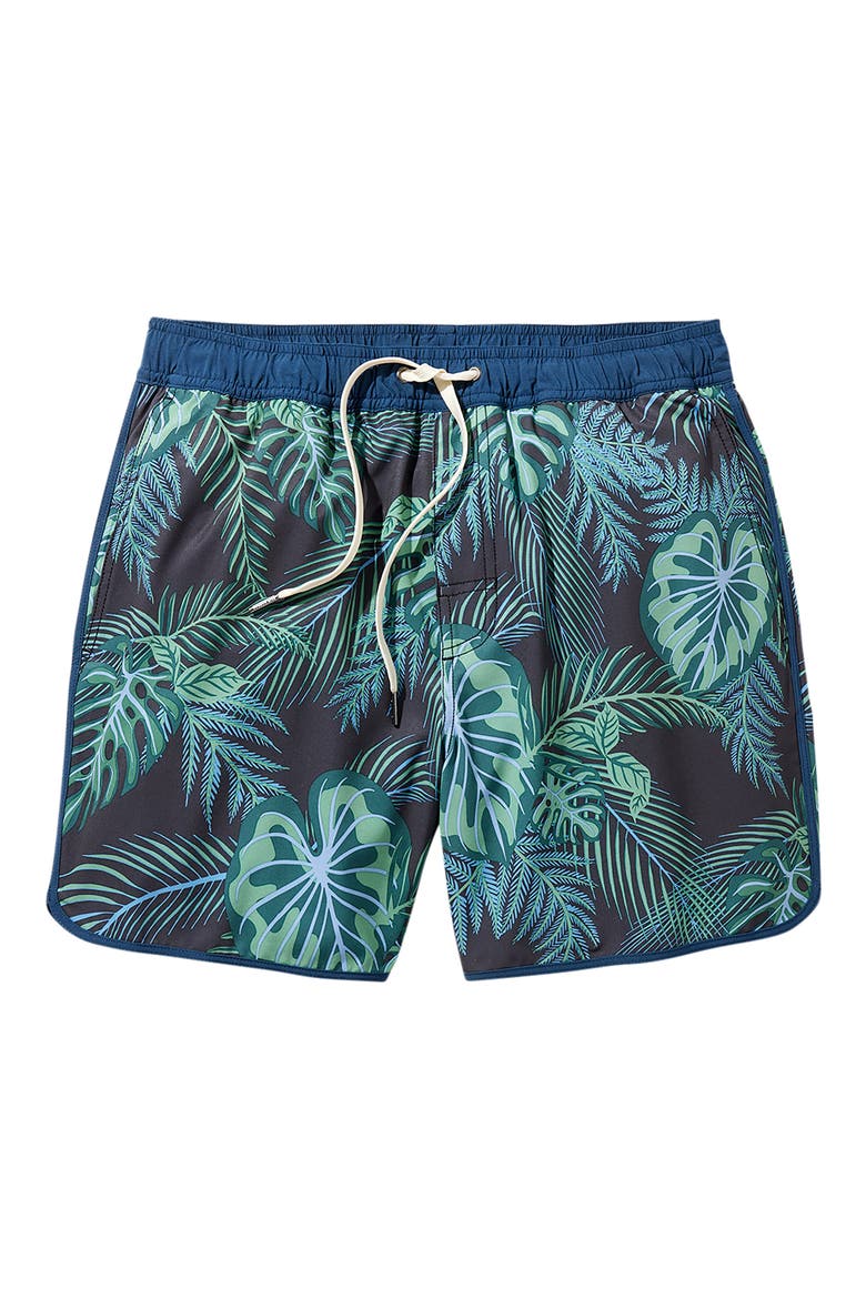 Anchor Water Repellent Swim Trunks, Alternate, color, NAVY EVERGREEN