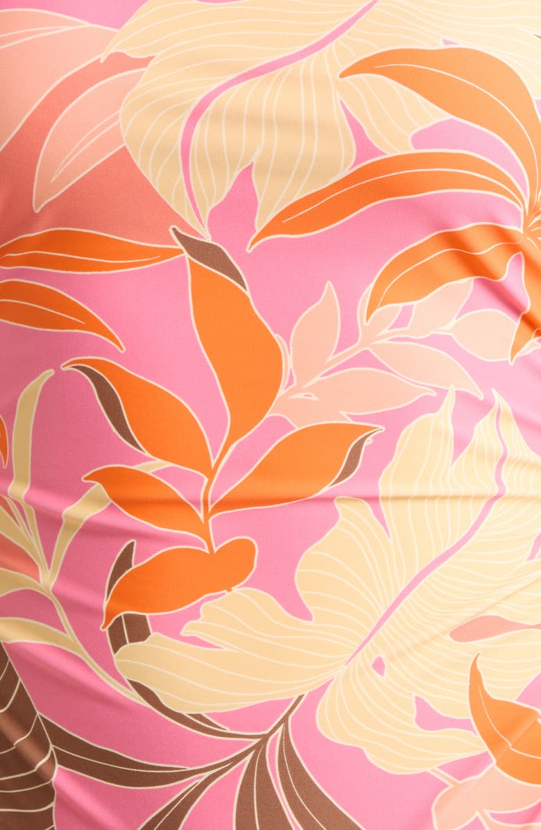 Sanctuary Banded Side Ruched One-Piece Swimsuit, Alternate, color, Multi