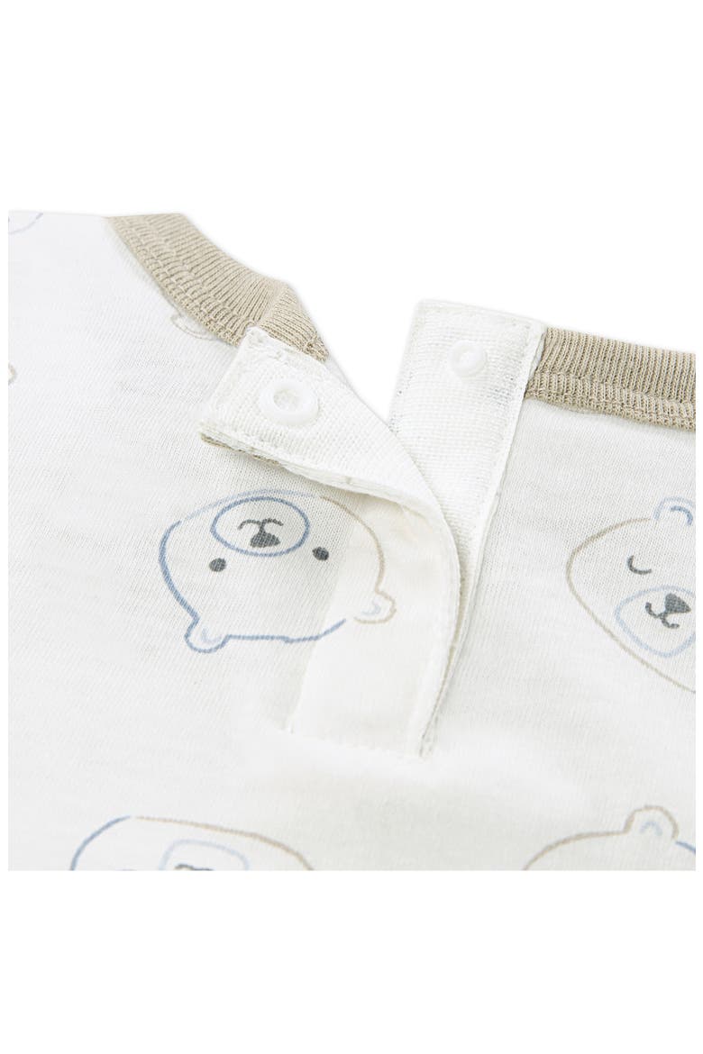 Print Organic Cotton T-Shirt & Overalls Set, Alternate, color, HUGGIES OXFORD TAN