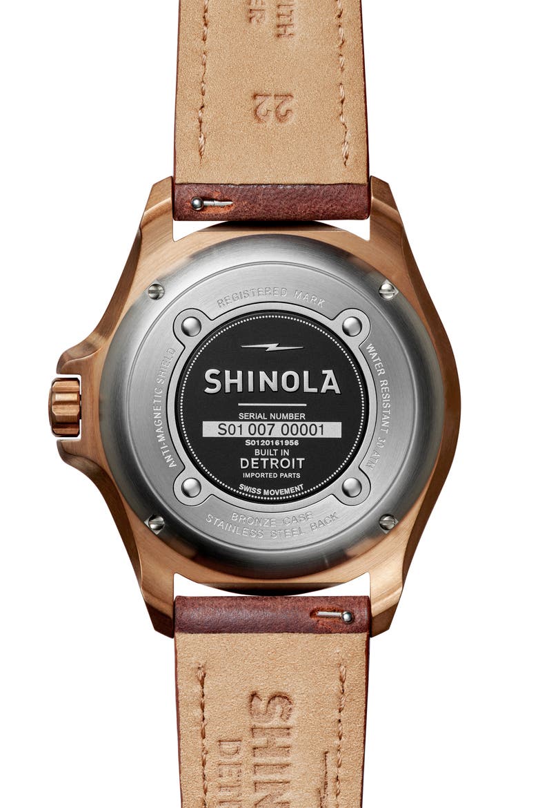 Monster Automatic Strap Watch, 43mm, Alternate, color, TEAK/ BLACK/ BRONZE