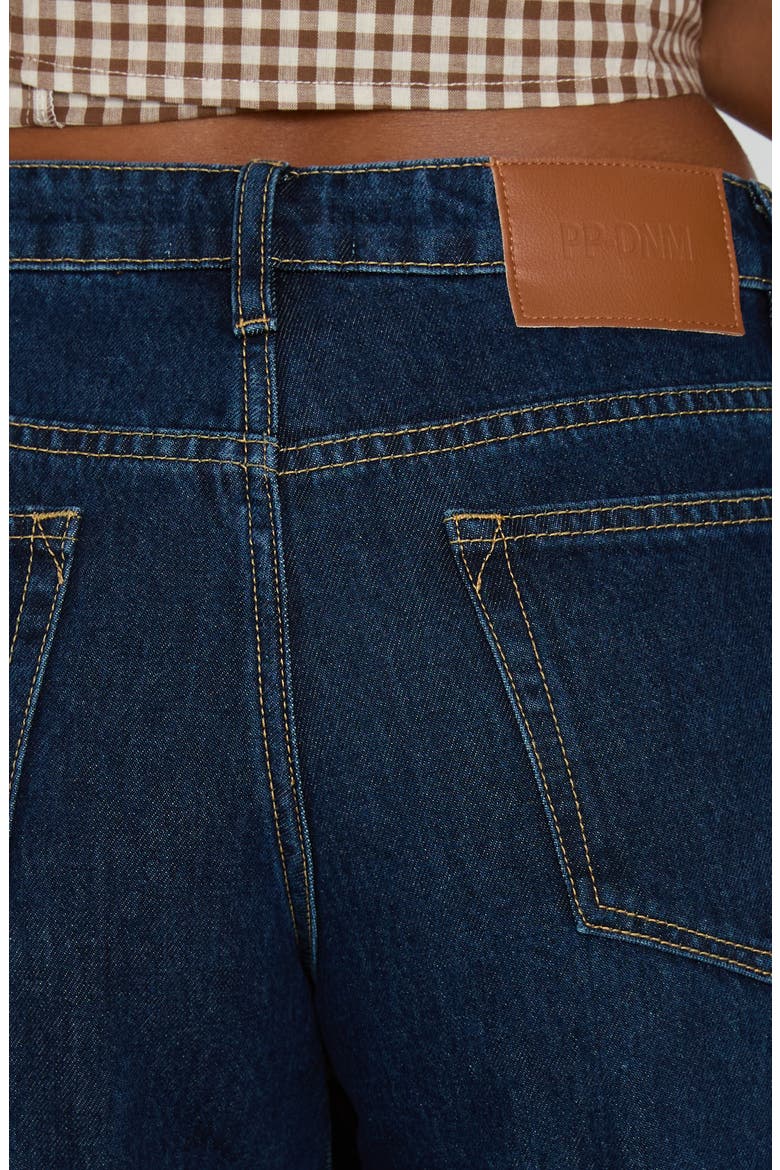 Darla Low Rise Straight Leg Cuffed Jeans, Alternate, color, DARK BLUE WASH